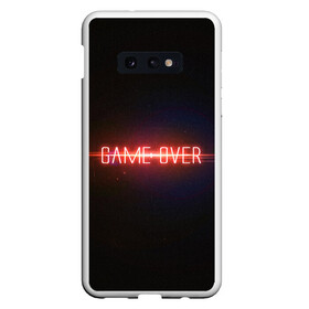 Чехол для Samsung S10E с принтом Game Over в Кировске, Силикон | Область печати: задняя сторона чехла, без боковых панелей | game | game over | games | neon | orers | over | press | press start | starts | игра | игра окончена | конец | надписи | надпись | нажмите старт | неон | окончено | старт