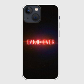 Чехол для iPhone 13 mini с принтом Game Over в Кировске,  |  | game | game over | games | neon | orers | over | press | press start | starts | игра | игра окончена | конец | надписи | надпись | нажмите старт | неон | окончено | старт