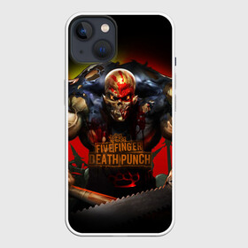 Чехол для iPhone 13 с принтом Five Finger Death Punch Skull в Кировске,  |  | album cover | art | butcher | dark art | ffdp | ffdp мерч | five finger death punch merch | five finger death punch мерч | got your six | heavy metal | skull | арт | иллюстрация | мясник | обложка альбома