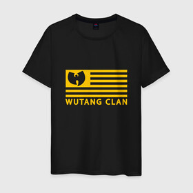 Мужская футболка хлопок с принтом Wu-Tang Flag в Кировске, 100% хлопок | прямой крой, круглый вырез горловины, длина до линии бедер, слегка спущенное плечо. | Тематика изображения на принте: black | gza | hip hop | method man | music | new york | odb | old school | rap | rza | usa | wu tang | wu tang clan | аудио | винил | ву тэнг | граффити | диджей | кассета | микрофон | музыка | нью йорк | пластинка | рэп | рэпер | сша