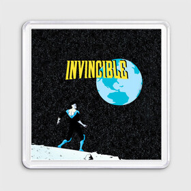 Магнит 55*55 с принтом Invincible в Кировске, Пластик | Размер: 65*65 мм; Размер печати: 55*55 мм | allen | invincible | omni man | omniman | superhero | алиен | аллен | инвинсибл | неуязвимый | омнимэн | супергерои