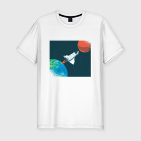 Мужская футболка хлопок Slim с принтом Маск SpaceX миссия на марс в Кировске, 92% хлопок, 8% лайкра | приталенный силуэт, круглый вырез ворота, длина до линии бедра, короткий рукав | earth | elon musk | mars | nasa | red planet | roscosmos | space | space shuttle | star | stars | астронавт | илон маск | класная планета | космический пейзаж | космонавт | летит на марс | наса | планета земля | роскосмос | спейс экс | спейс