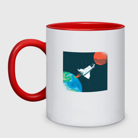 Кружка двухцветная с принтом Маск SpaceX миссия на марс в Кировске, керамика | объем — 330 мл, диаметр — 80 мм. Цветная ручка и кайма сверху, в некоторых цветах — вся внутренняя часть | earth | elon musk | mars | nasa | red planet | roscosmos | space | space shuttle | star | stars | астронавт | илон маск | класная планета | космический пейзаж | космонавт | летит на марс | наса | планета земля | роскосмос | спейс экс | спейс