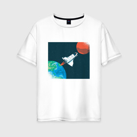 Женская футболка хлопок Oversize с принтом Маск SpaceX миссия на марс в Кировске, 100% хлопок | свободный крой, круглый ворот, спущенный рукав, длина до линии бедер
 | Тематика изображения на принте: earth | elon musk | mars | nasa | red planet | roscosmos | space | space shuttle | star | stars | астронавт | илон маск | класная планета | космический пейзаж | космонавт | летит на марс | наса | планета земля | роскосмос | спейс экс | спейс