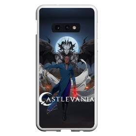 Чехол для Samsung S10E с принтом Castlevania Исаак в Кировске, Силикон | Область печати: задняя сторона чехла, без боковых панелей | alucard | anime | blood | castlevania | death | demon | dracula | evil | isaac | monster | netflix | sypha belnades | trevor belmont | vampire | vlad tepes | алукард | аниме | вампир | влад цепеш | демон | дракула | зло | каслвания | кровь | монстр | нетф