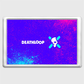 Магнит 45*70 с принтом Deathloop - Взрыв в Кировске, Пластик | Размер: 78*52 мм; Размер печати: 70*45 | death | deathloop | game | games | loop | взрыв | дэслуп | дэт | дэтлуп | знак | игра | игры | краска | лого | луп | мертвая | пелтя | символ