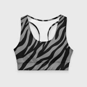 Женский спортивный топ 3D с принтом Камуфляж Зебра в Кировске, 82% полиэстер, 18% спандекс Ткань безопасна для здоровья, позволяет коже дышать, не мнется и не растягивается |  | camo | zebra | зебра | камуфляж | полосы