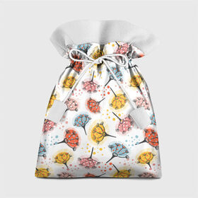 Подарочный 3D мешок с принтом Абстрактные цветы одуванчики в Кировске, 100% полиэстер | Размер: 29*39 см | летний | одуванчик | разноцветный | цветы