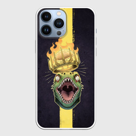 Чехол для iPhone 13 Pro Max с принтом King Caiman в Кировске,  |  | Тематика изображения на принте: anime | caiman | dorohedoro | kaiman | magician killer | manga | nikaido | noi | shin | аниме | дорохедоро | кайман | маги | магия | манга | никадо | нои | шин