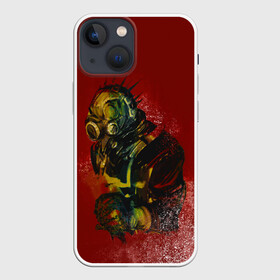 Чехол для iPhone 13 mini с принтом Magician Killer в Кировске,  |  | Тематика изображения на принте: anime | caiman | dorohedoro | kaiman | magician killer | manga | nikaido | noi | shin | аниме | дорохедоро | кайман | маги | магия | манга | никадо | нои | шин