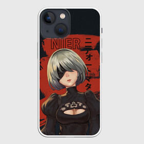 Чехол для iPhone 13 mini с принтом nier в Кировске,  |  | 2b | ahegao | anime | girl | nier automata | replicant | waifu | аниме | ахегао | нир автомата | отаку | охегао | тян | тяночка