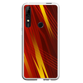 Чехол для Honor P Smart Z с принтом Red sport style в Кировске, Силикон | Область печати: задняя сторона чехла, без боковых панелей | Тематика изображения на принте: 3d | 3д | sport | абстракция | линии | паттерн | соты | спортивный стиль | текстуры