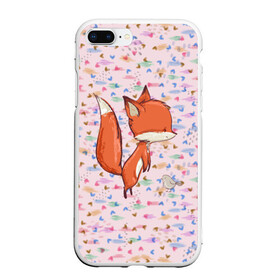 Чехол для iPhone 7Plus/8 Plus матовый с принтом Лисичка и мышка в Кировске, Силикон | Область печати: задняя сторона чехла, без боковых панелей | fox | foxy | животное | звери | лиса | лисенок | лисичка | милая | рыжая | фокс
