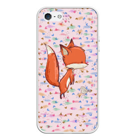 Чехол для iPhone 5/5S матовый с принтом Лисичка и мышка в Кировске, Силикон | Область печати: задняя сторона чехла, без боковых панелей | fox | foxy | животное | звери | лиса | лисенок | лисичка | милая | рыжая | фокс