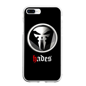 Чехол для iPhone 7Plus/8 Plus матовый с принтом Hades в Кировске, Силикон | Область печати: задняя сторона чехла, без боковых панелей | hades | roguelike | бесконечные круги ада | клыки | компьютерная игра | череп | эмблема