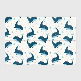 Магнитный плакат 3Х2 с принтом Киты в Кировске, Полимерный материал с магнитным слоем | 6 деталей размером 9*9 см | Тематика изображения на принте: whale | белый кит | кит | киты | корабли | кораблики | маяк | морские | паттерн | синий кит | чайки