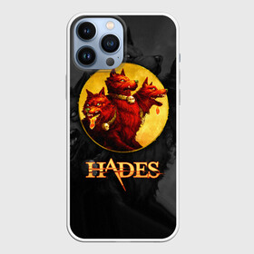 Чехол для iPhone 13 Pro Max с принтом Hades wolf в Кировске,  |  | Тематика изображения на принте: hades | roguelike | бесконечные круги ада | волк | компьютерная игра | красный | трехглавый