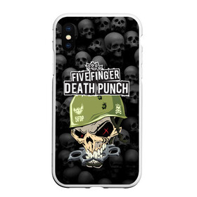 Чехол для iPhone XS Max матовый с принтом Five Finger Death Punch 5FDP (Z) в Кировске, Силикон | Область печати: задняя сторона чехла, без боковых панелей | 5fdp | 5фдп | ffdp | five finger death punch | ivan moody | living the dream | zoltan bathory | альтернатива | грув метал | золтан батори | музыка | ню метал | рок | хард рок