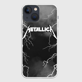 Чехол для iPhone 13 mini с принтом METALLICA РАЗРЯД МОЛНИИ в Кировске,  |  | metalica | metallica | группа | джеймс хэтфилд | кирк хэмметт | ларс ульрих | метал | металика | металлика | миталика | молния | музыка | разряд молнии | роберт трухильо | рок | трэш | трэшметал | хард | хеви