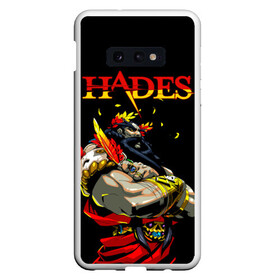 Чехол для Samsung S10E с принтом Hades в Кировске, Силикон | Область печати: задняя сторона чехла, без боковых панелей | hades | roguelike | аид | бесконечные круги ада | бог подземного мира | компьютерная игра | мифология