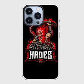 Чехол для iPhone 13 Pro с принтом Hades в Кировске,  |  | Тематика изображения на принте: hades | roguelike | аид | бесконечные круги ада | бог подземного мира | волк | компьютерная игра | мифология | трехглавый