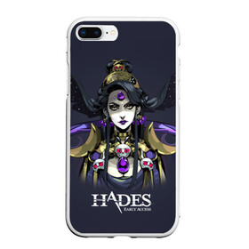 Чехол для iPhone 7Plus/8 Plus матовый с принтом Hades Nyx в Кировске, Силикон | Область печати: задняя сторона чехла, без боковых панелей | nyx | roguelike | бесконечные круги ада | богиня ночи | звезды | компьютерная игра | космос | мифология | никс | ночь