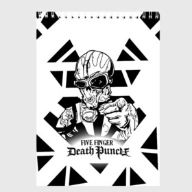 Скетчбук с принтом Five Finger Death Punch в Кировске, 100% бумага
 | 48 листов, плотность листов — 100 г/м2, плотность картонной обложки — 250 г/м2. Листы скреплены сверху удобной пружинной спиралью | Тематика изображения на принте: 5fdp | cмертельный удар пятью пальцами | f8 рок | ffdp | five finger death punch | metal | rock | золтан батори | метал | музыка | рок группы | рокерские