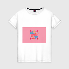 Женская футболка хлопок с принтом Разноцветное вдохновение в Кировске, 100% хлопок | прямой крой, круглый вырез горловины, длина до линии бедер, слегка спущенное плечо | вишня | еда | животные | звери | очки | разноцветное | розовое | цветы