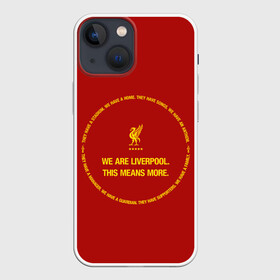 Чехол для iPhone 13 mini с принтом LIVERPOOL в Кировске,  |  | anfield | british | champion | england | football | home | liverpool | logo | sport | team | англия | ливерпуль | футбол | энфилд