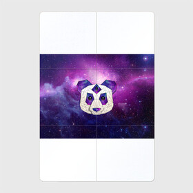 Магнитный плакат 2Х3 с принтом КОСМО-ПАНДА в Кировске, Полимерный материал с магнитным слоем | 6 деталей размером 9*9 см | animal | bear | cosmo | geometry | night | panda | sky | stars | universe | геометрия | голова | животные | звезды | космос | медведь | мило | неон | ночь | панда