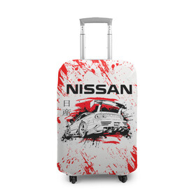 Чехол для чемодана 3D с принтом Nissan в Кировске, 86% полиэфир, 14% спандекс | двустороннее нанесение принта, прорези для ручек и колес | auto | drift | nissan | sport | авто | автомобили | автомобиль | автомобильные | бренд | внедорожники | дрифт | легковые | марка | спорт