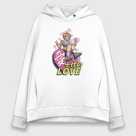 Женское худи Oversize хлопок с принтом Kawaii Heart Anime Love в Кировске, френч-терри — 70% хлопок, 30% полиэстер. Мягкий теплый начес внутри —100% хлопок | боковые карманы, эластичные манжеты и нижняя кромка, капюшон на магнитной кнопке | anime | chibi | in love | japan | japanese | kanji | kawaii | manga | mood | waifu | анимешник | анимешница | влюблена | влюблённость | кандзи | любовь | манга | настроение | рисунок в стиле аниме | розовое сердце | сердце