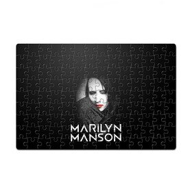 Головоломка Пазл магнитный 126 элементов с принтом MARILYN MANSON в Кировске, полимерный материал с магнитным слоем | 126 деталей, размер изделия —  180*270 мм | alternative | manson | music | rock | usa | искусство | картина | метал | музыка | мэрлин мэнсон | панк | рок