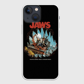 Чехол для iPhone 13 mini с принтом Jaws cinema в Кировске,  |  | jaws | jaws 2 | jaws movie | кино | челюсти | челюсти 2 | челюсти фильм