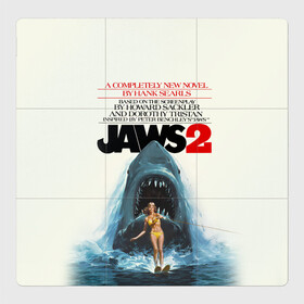 Магнитный плакат 3Х3 с принтом Jaws 2 в Кировске, Полимерный материал с магнитным слоем | 9 деталей размером 9*9 см | jaws | jaws 2 | jaws movie | кино | челюсти | челюсти 2 | челюсти фильм