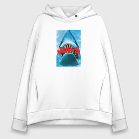 Женское худи Oversize хлопок с принтом Jaws classic в Кировске, френч-терри — 70% хлопок, 30% полиэстер. Мягкий теплый начес внутри —100% хлопок | боковые карманы, эластичные манжеты и нижняя кромка, капюшон на магнитной кнопке | jaws | jaws 2 | jaws movie | кино | челюсти | челюсти 2 | челюсти фильм