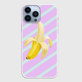 Чехол для iPhone 13 Pro Max с принтом Банан графический фон в Кировске,  |  | банан | геометрический принт | графический принт | лавандовый | летний | лето | мятный | полоска | принт