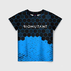 Детская футболка 3D с принтом Biomutant - Hexagon в Кировске, 100% гипоаллергенный полиэфир | прямой крой, круглый вырез горловины, длина до линии бедер, чуть спущенное плечо, ткань немного тянется | bio | biomutant | game | games | mutant | био | биомутант | игра | игры | мутант | соты