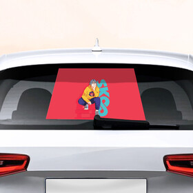 Наклейка на авто - для заднего стекла с принтом SK8 the Infinity Langa в Кировске, ПВХ | Точные размеры наклейки зависят от выбранного изображения (ширина не больше 75 мм, высота не больше 45 мм) | Тематика изображения на принте: hasegawa | infinity | langa | sk8 | the