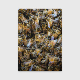 Обложка для автодокументов с принтом Пчёлы в Кировске, натуральная кожа |  размер 19,9*13 см; внутри 4 больших “конверта” для документов и один маленький отдел — туда идеально встанут права | живность | животное | животные | насекомое | насекомые | пчела | пчёлка | пчёлки | пчёлы