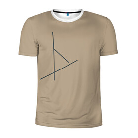 Мужская футболка 3D спортивная с принтом Геометрия в Кировске, 100% полиэстер с улучшенными характеристиками | приталенный силуэт, круглая горловина, широкие плечи, сужается к линии бедра | геометрические линии | геометрические фигуры | геометрия | линии