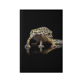 Обложка для паспорта матовая кожа с принтом ЭУБЛЕФАР  EUBLEPHARIS в Кировске, натуральная матовая кожа | размер 19,3 х 13,7 см; прозрачные пластиковые крепления | Тематика изображения на принте: tegunvteg | геккон | гекон | зублефар | леопардовый геккон | эу | эублефар | ящерица