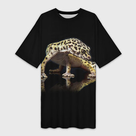 Платье-футболка 3D с принтом ЭУБЛЕФАР  EUBLEPHARIS в Кировске,  |  | tegunvteg | геккон | гекон | зублефар | леопардовый геккон | эу | эублефар | ящерица