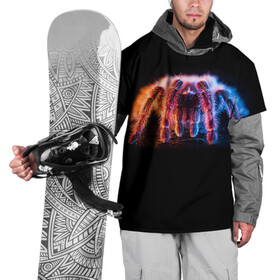 Накидка на куртку 3D с принтом НЕОНОВЫЙ ПАУК  NEON в Кировске, 100% полиэстер |  | Тематика изображения на принте: tegunvteg | глаза | животные | макро | насекомые | паук | природа