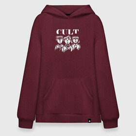 Худи SuperOversize хлопок с принтом Kid Cult Детский культ Ужасы в Кировске, 70% хлопок, 30% полиэстер, мягкий начес внутри | карман-кенгуру, эластичная резинка на манжетах и по нижней кромке, двухслойный капюшон
 | Тематика изображения на принте: devil | fear | horror | horror merch | occult | religion | ritual | satanic | satanism | демон | дети | дети кукурузы | детский культ | дьявол | культизм | оккультизм | прикол | религия | ритуал | сатана | сатанизм | секта | ужас | ужастик