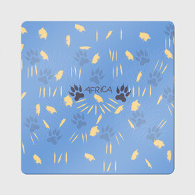 Магнит виниловый Квадрат с принтом следы тигра в Кировске, полимерный материал с магнитным слоем | размер 9*9 см, закругленные углы | африка | гепард | кошка | полоски | тигр