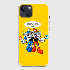 Чехол для iPhone 13 с принтом Побитые кружки в Кировске,  |  | arkade | cup head | cuphead | game | games | аркада | игра | игры | кап хэд | капхед | купа хэд | сгз руфв | сгзруфв | чашкоголовый