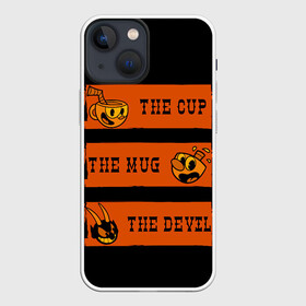 Чехол для iPhone 13 mini с принтом CUP MUG DEVIL в Кировске,  |  | arkade | cup head | cuphead | game | games | аркада | игра | игры | кап хэд | капхед | купа хэд | сгз руфв | сгзруфв | чашкоголовый