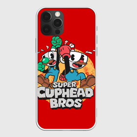 Чехол для iPhone 12 Pro с принтом Super Cuphead Bros в Кировске, силикон | область печати: задняя сторона чехла, без боковых панелей | arkade | cup head | cuphead | game | games | mario | аркада | игра | игры | кап хэд | капхед | купа хэд | марио | сгз руфв | сгзруфв | чашкоголовый