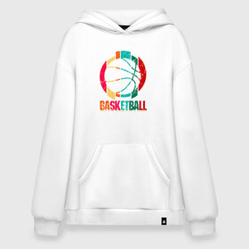 Худи SuperOversize хлопок с принтом Color Basketball в Кировске, 70% хлопок, 30% полиэстер, мягкий начес внутри | карман-кенгуру, эластичная резинка на манжетах и по нижней кромке, двухслойный капюшон
 | basketball | game | mvp | nba | slamdunk | sport | streetball | баскетбол | баскетболист | игра | игрок | мяч | нба | слэмланк | спорт | стритбол | тренер | чемпион